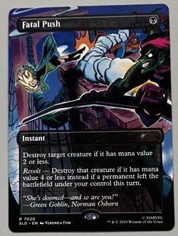 MTG Secret Lair Drop Fatal Push Instant RARE REGULAR #7020 - Image 1