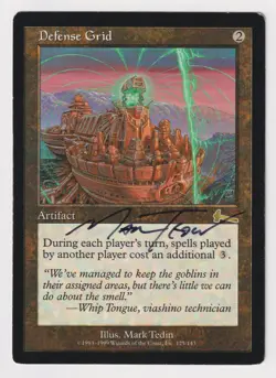 Signed Defense Grid HP Urza's Legacy Artist Mark Tedin 1999 WOTC MTG Magic Rare! - Image 1