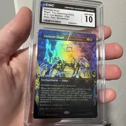 MTG SLD IRON MAIDEN ANIMATE DEAD FOIL CGC 10 GEM MINT 🔥 - Image 1
