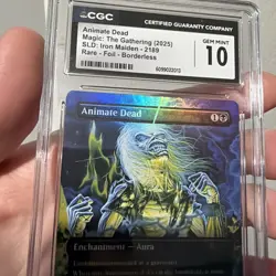 MTG SLD IRON MAIDEN ANIMATE DEAD FOIL CGC 10 GEM MINT 🔥 - Image 4