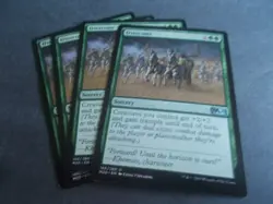 Overcome x4 MTG Core Set 2020 Green Uncommon Sorcery NM/M - Image 1
