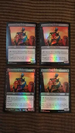 Magic: the Gathering / MtG Foil Reassembling Skeleton x4 Mixed Sets - Image 1