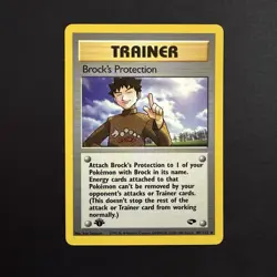 NM Pokemon TCG Brock's Protection 101/132 (Gym Challenge / 1st Edition / 2000) - Image 1