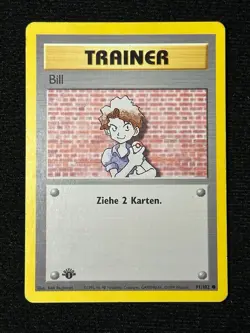 Pokemon Karte - Bill 91/102 - 1. Edition - Base Set 1999 - Deutsch - Image 1
