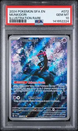 2024 POKEMON SFA EN-SHROUDED FABLE 072 MUNKIDORI ILLUSTRATION RARE - PSA 10 - Image 1