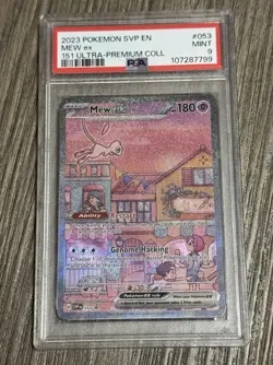 Mew EX Pokemon 151 UPC Black Star Promo #053 PSA 9 - Image 1