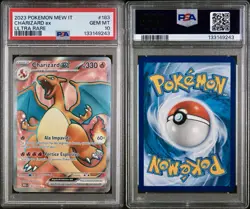POKEMON PSA 10 CHARIZARD EX ULTRA RARE 183/165 SET 151 ITALIANO 2023 LOW POP!🌍 - Image 3