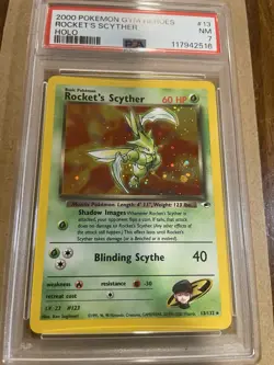 Pokemon TCG Rockets Scyther 13/132 Holo Rare PSA 7 - Image 3