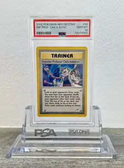 2002 Pokemon Neo Destiny #94 Imposter Professor Oak’s Invention PSA 10 (LOW POP) - Image 1
