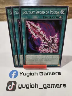 Yu-Gi-Oh Solitary Sword Of Poison X3 CYHO 1st Edition Common Light Played - Image 1