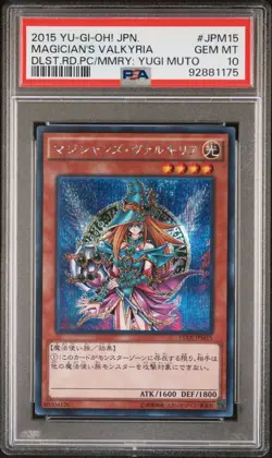 Magician's Valkyria 15AX-JPM15 Secret Rare Yugi Moto Japanese Yugioh PSA 10 - Image 1
