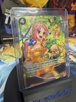 Namco One Piece CCG Rebecca Super Rare SP Foil Blocker Premium Booster OP05-091 - Image 2