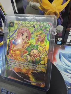 Namco One Piece CCG Rebecca Super Rare SP Foil Blocker Premium Booster OP05-091 - Image 3