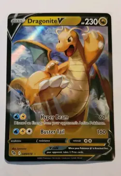 Pokemon Go TCG Dragonite v Ultra Rare Holo Card 049/078 Near Mint Condition - Image 1