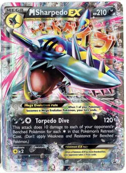 M Sharpedo EX XY200 - Oversized Jumbo Card - LP - Image 1