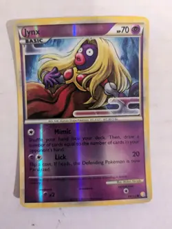 Pokemon Card - Jynx HeartGold SoulSilver 69/123 Reverse Holo - Image 1