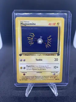 Magnemite 60/82 1st Edition Team Rocket Rare WOTC Vintage TCG Pokemon Card LP/MP - Image 1