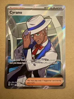 Pokemon Card Cyrano 230/191 Surging Sparks Full Art Ultra Rare Trainer NM - Image 1