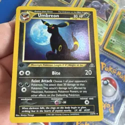 Pokemon Umbreon Neo Discovery 1st Edition Holo Rare HP80 13/75 Card English - Image 1