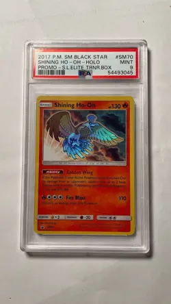 Pokemon Card Shining Ho-Oh Holo SM70 SM Black Star Promos ENG Mint PSA 9 - Image 1