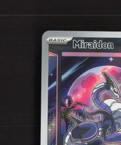 Miraidon SVP013 Scarlet & Violet Full Art Black Star Promo Holo Pokemon Card LP+ - Image 3