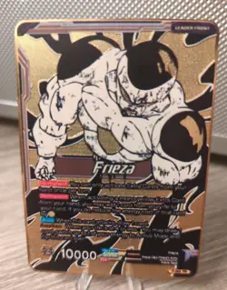Dragon Ball Super Card Game Frieza Gold Plated Metal Custom Card Rare Fan PICS! - Image 1