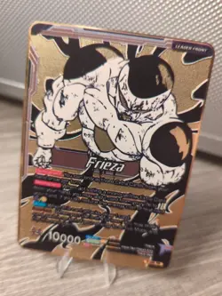 Dragon Ball Super Card Game Frieza Gold Plated Metal Custom Card Rare Fan PICS! - Image 4