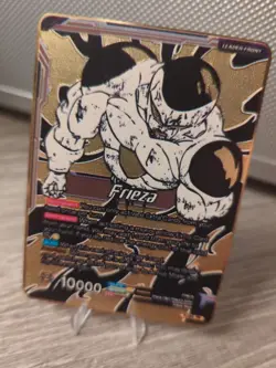 Dragon Ball Super Card Game Frieza Gold Plated Metal Custom Card Rare Fan PICS! - Image 5