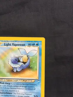 Pokemon Cards: Neo Destiny 1st Edition Uncommon: Light Vaporeon 52/105 - Image 3