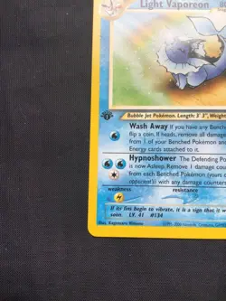 Pokemon Cards: Neo Destiny 1st Edition Uncommon: Light Vaporeon 52/105 - Image 5