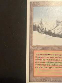 MTG Taiga Revised Edition Dual Land LP Magic the Gathering Vintage - Image 5