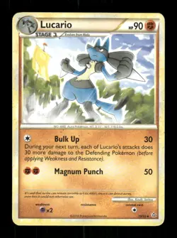 Pokemon Unleashed #19/95 Lucario Rare - Image 1