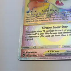 Pokemon Alolan Vulpix VSTAR 197/195 Silver Tempest Secret Rare Holo 240 HP - Image 3
