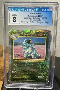Nidoqueen Reverse Foil Pokemon Legendary Collection CGC 8 2002 - Image 1