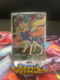 Pokemon TCG Zacian 100/094 Phantasmal Flames Illustration Rare NM - Image 1