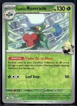 Cynthia's Roserade 008/182 Pokemon Sv10: Destined Rivals Reverse Holo - Image 1