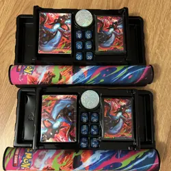 2 x Pokemon Phantasmal Flames Mega Charizard UPC Accs (Play Mat, Coin, Sleeves) - Image 1