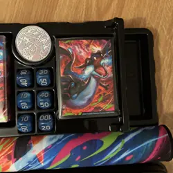 2 x Pokemon Phantasmal Flames Mega Charizard UPC Accs (Play Mat, Coin, Sleeves) - Image 3