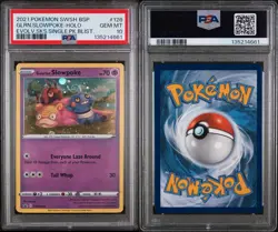 2021 Pokemon Galarian Slowpoke SWSH126 Holo Cosmos Evolving Skies PSA 10 *SWIRL* - Image 3