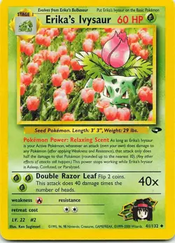Erika's Ivysaur 41/132 Gym Challenge Uncommon LP Pokemon TCG - Image 1