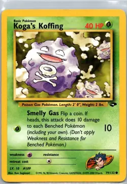 Pokemon TCG Kogas Koffing 79/132 Gym Challenge LP - Image 1