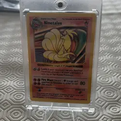 Pokemon Ninetales Base Set Shadowless Holo Rare 12/102 80 HP 1999 English - Image 1