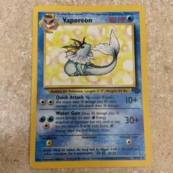 Vaporeon 28/64, Jungle Set, Pokemon TCG, WOTC Vintage 1999, Non Holo Rare, LP-NM - Image 1