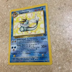 Vaporeon 28/64, Jungle Set, Pokemon TCG, WOTC Vintage 1999, Non Holo Rare, LP-NM - Image 5