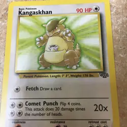 1999 Pokemon Jungle Kangaskhan Unlimited #21/64 Non-Holo Rare NM - Image 5