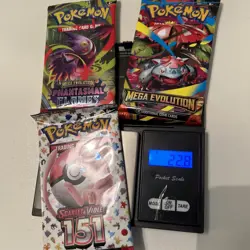 Pokemon 151 Heavy Sealed Booster Pack 22.8g + Mega Evolution + Phantasmal Flames - Image 1