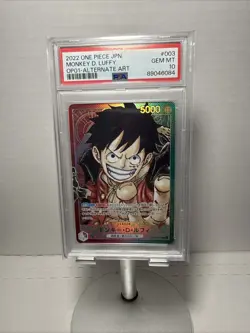 PSA 10 Monkey D. Luffy (Alt Art) OP01-003 ROMANCE DAWN - ONE PIECE Japanese 2022 - Image 1