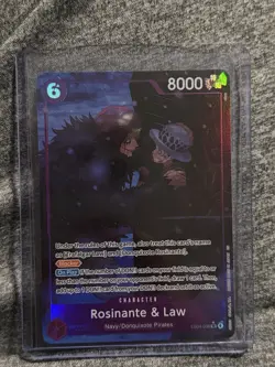 One Piece TCG Rosinante and Law The Azure Seas Seven EB04-038 Super Rare ALT ART - Image 1