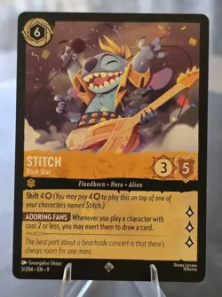 Stitch - Rock Star 3/204 Disney Lorcana Fabled Super Rare - Regular - Image 1