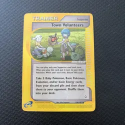 TOWN VOLUNTEERS - 136/147 - Aquapolis - Trainer - Pokemon Card - LP - Image 1